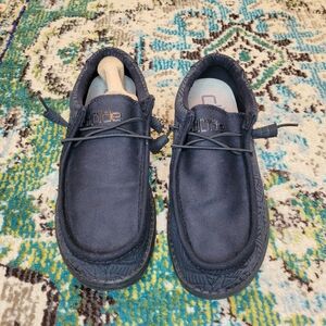 Hey‎ Dude Wally Stretch Black Aztec Slip On Comfort Shoes, Size Mens US 9 EU 42